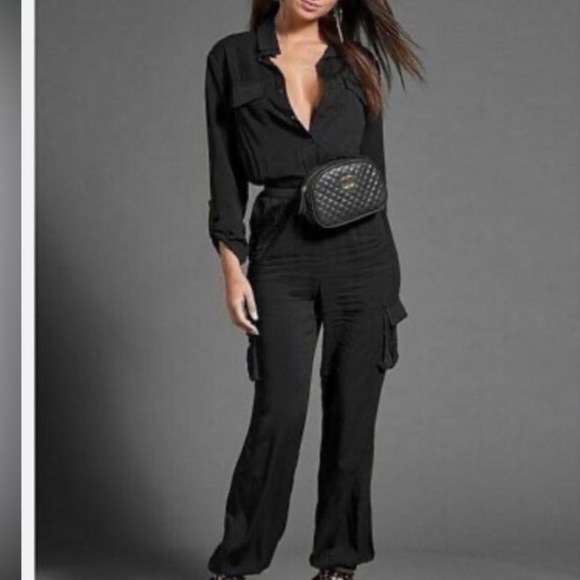 Venus black utility jumpsuit size 2 - Picture 1 of 6
